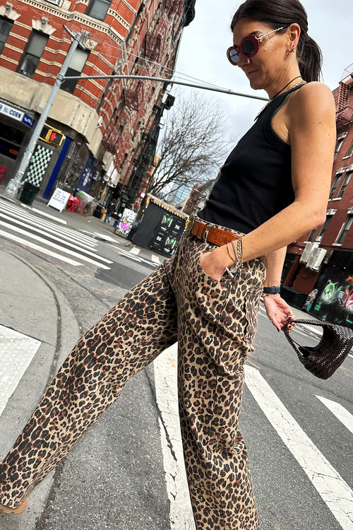 Leopard Print Flare Leg Pants – Urbanheer