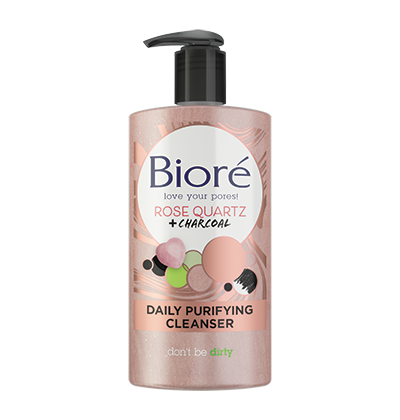 Biore ROSE QUARTZ + CHARCOAL Daily Purifying Cleanser