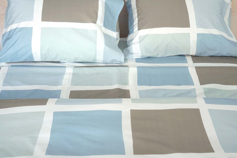 Blocks percale AREA graphic sheet set close up