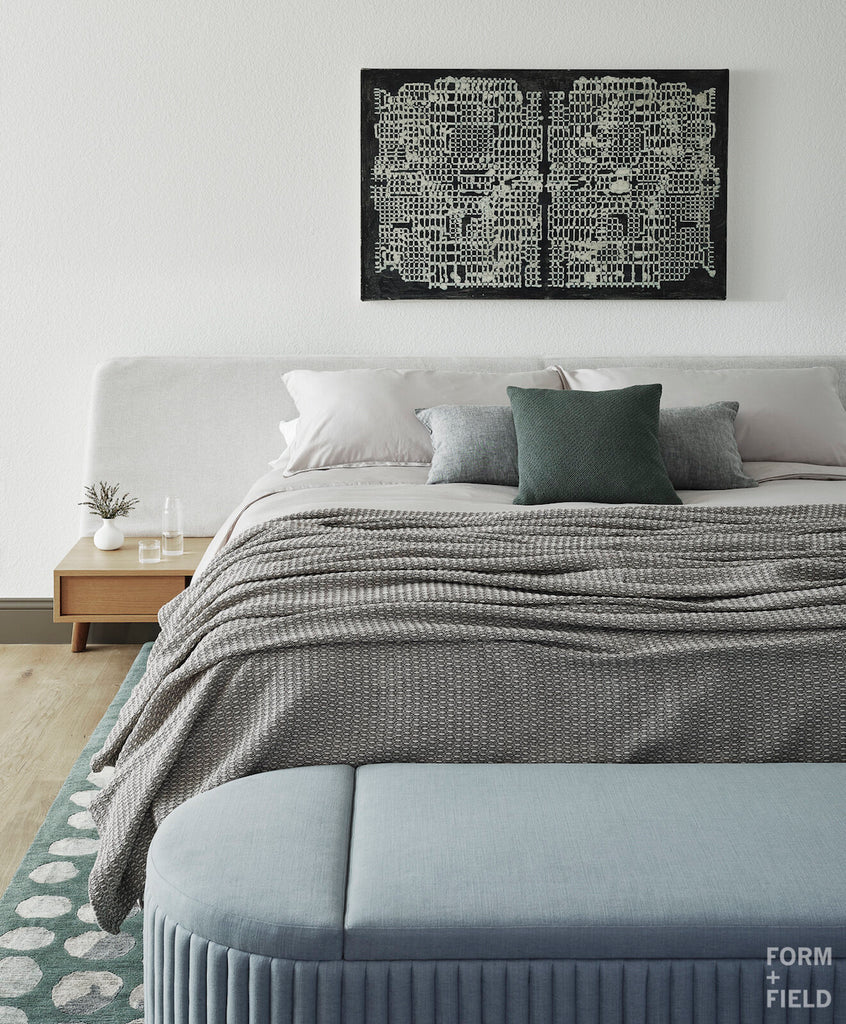 Form + Field how to use white with THEO blanket by AREA home bedding