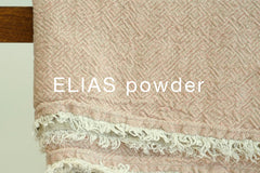ELIAS powder heavy gauge linen throw
