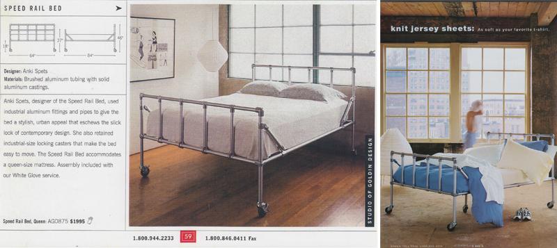 Speed Rail bed in DWR and Garnet Hill catalogs