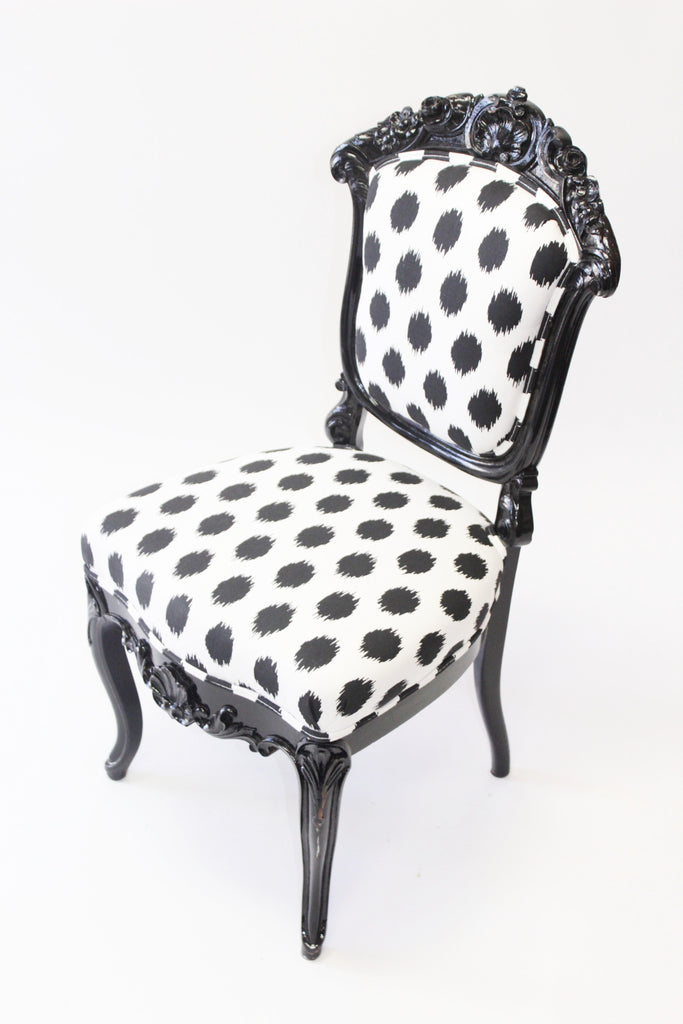 Black And White Polka Dot Side Chairs