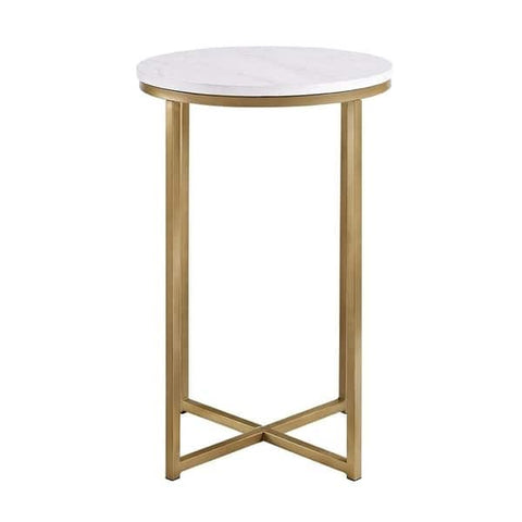 Silver Orchid Grant 16-inch Round Side Table