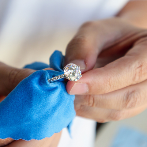 regularly clean and wipe jewelry care