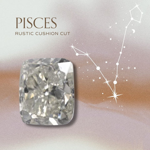 pisces zodiac diamond jewelry engagement ring ideas 14k gold fairmined conflict free cushion cut