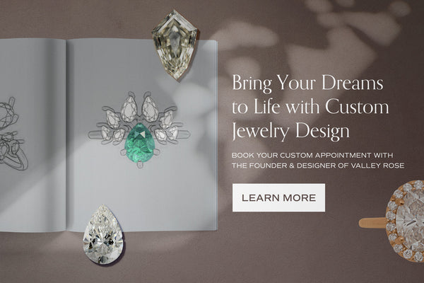 custom lab diamond engagement rings by valley rose studio