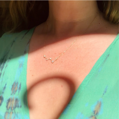 cassiopeia constellation necklace