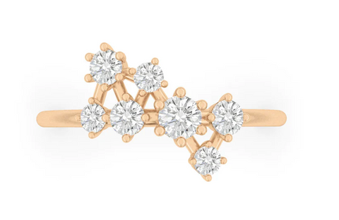andromeda ring ethical diamonds eco friendly gold