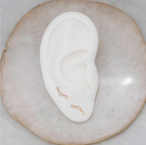 artemis earrings celestial ear climbers conflict free diamond studs
