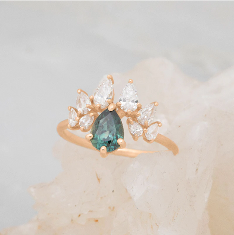 pisces zodiac engagement ring