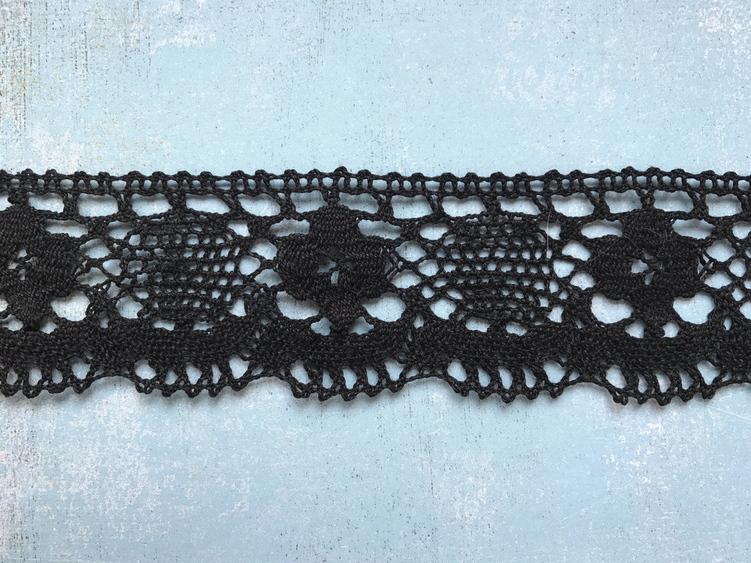 black crochet lace trim