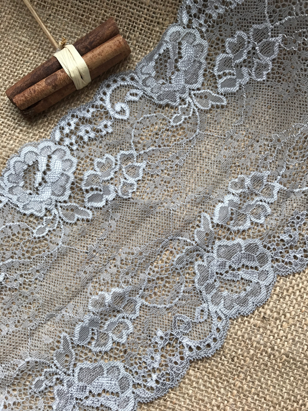 grey stretch lace