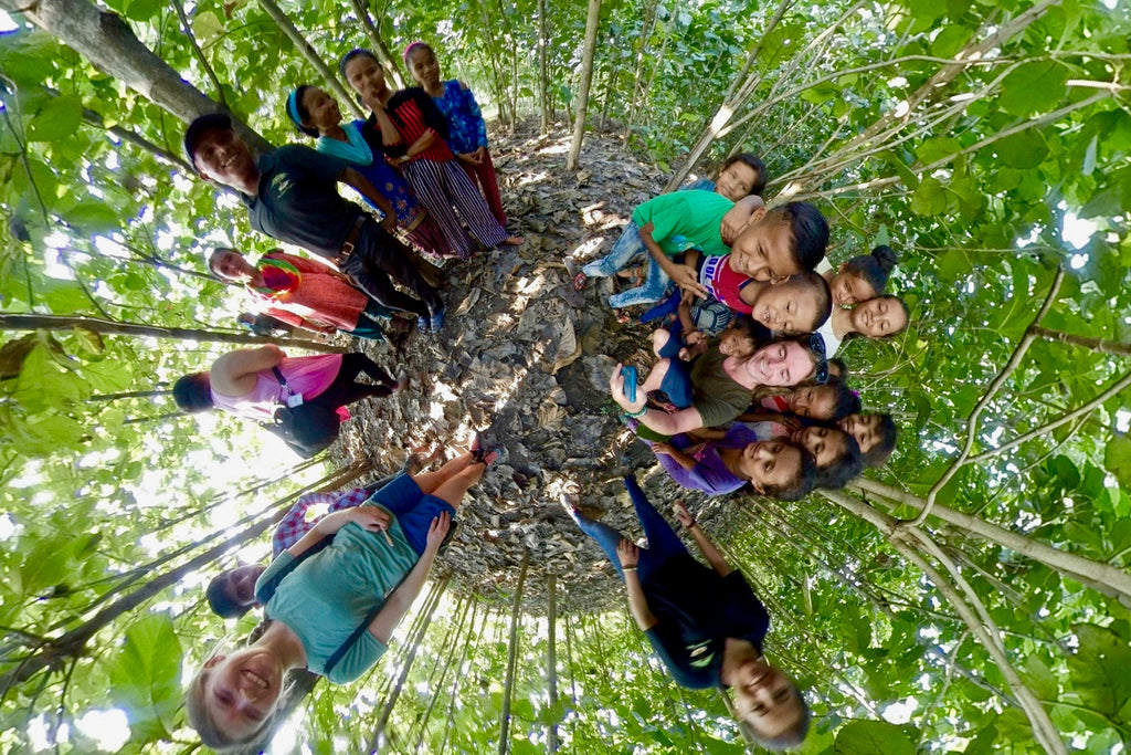 Meeting the local community at a reforestation site in Jhapa, Nepal