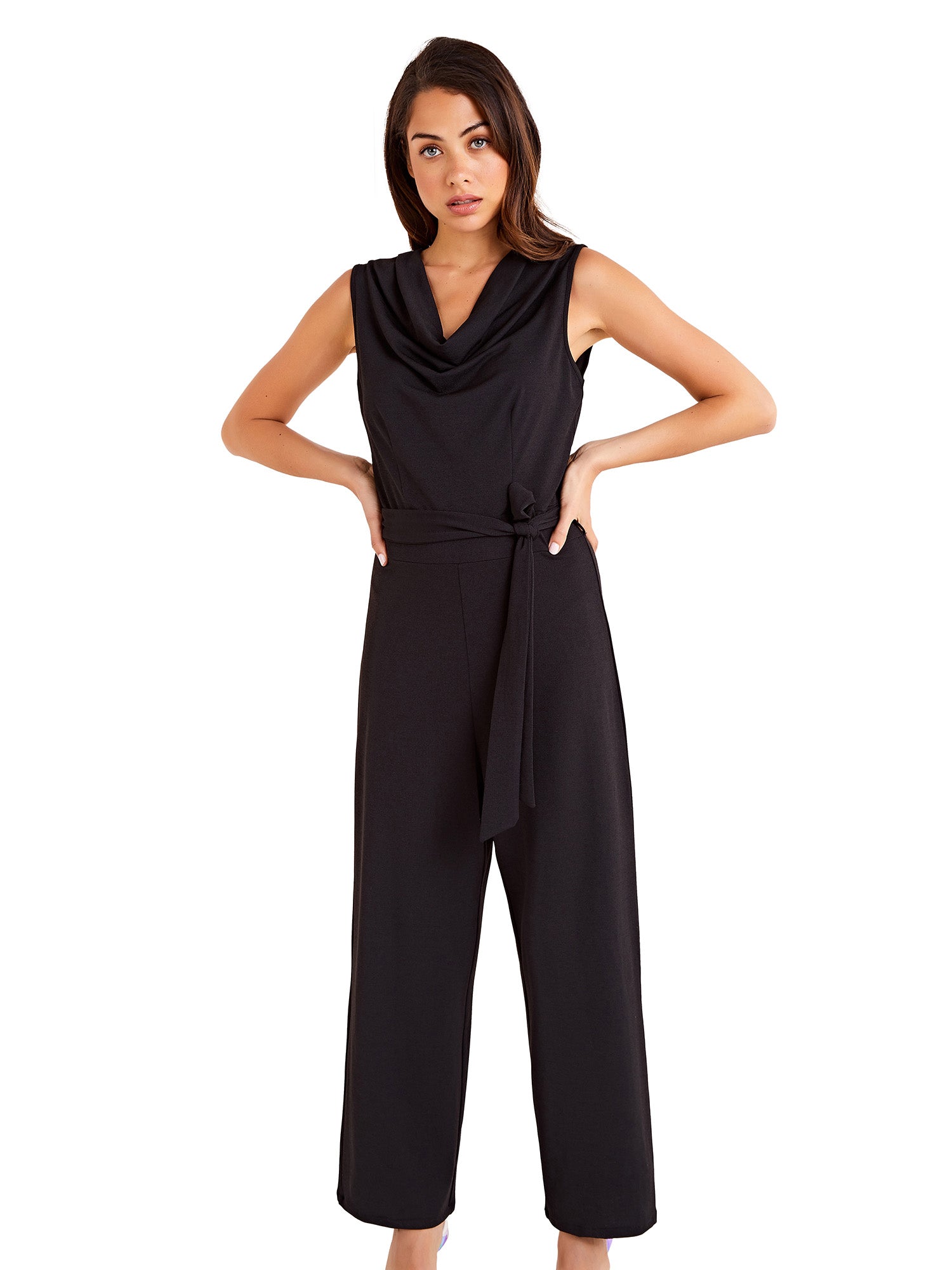 Cowl Neck Sleeveless Jumpsuit – Iska Clothing