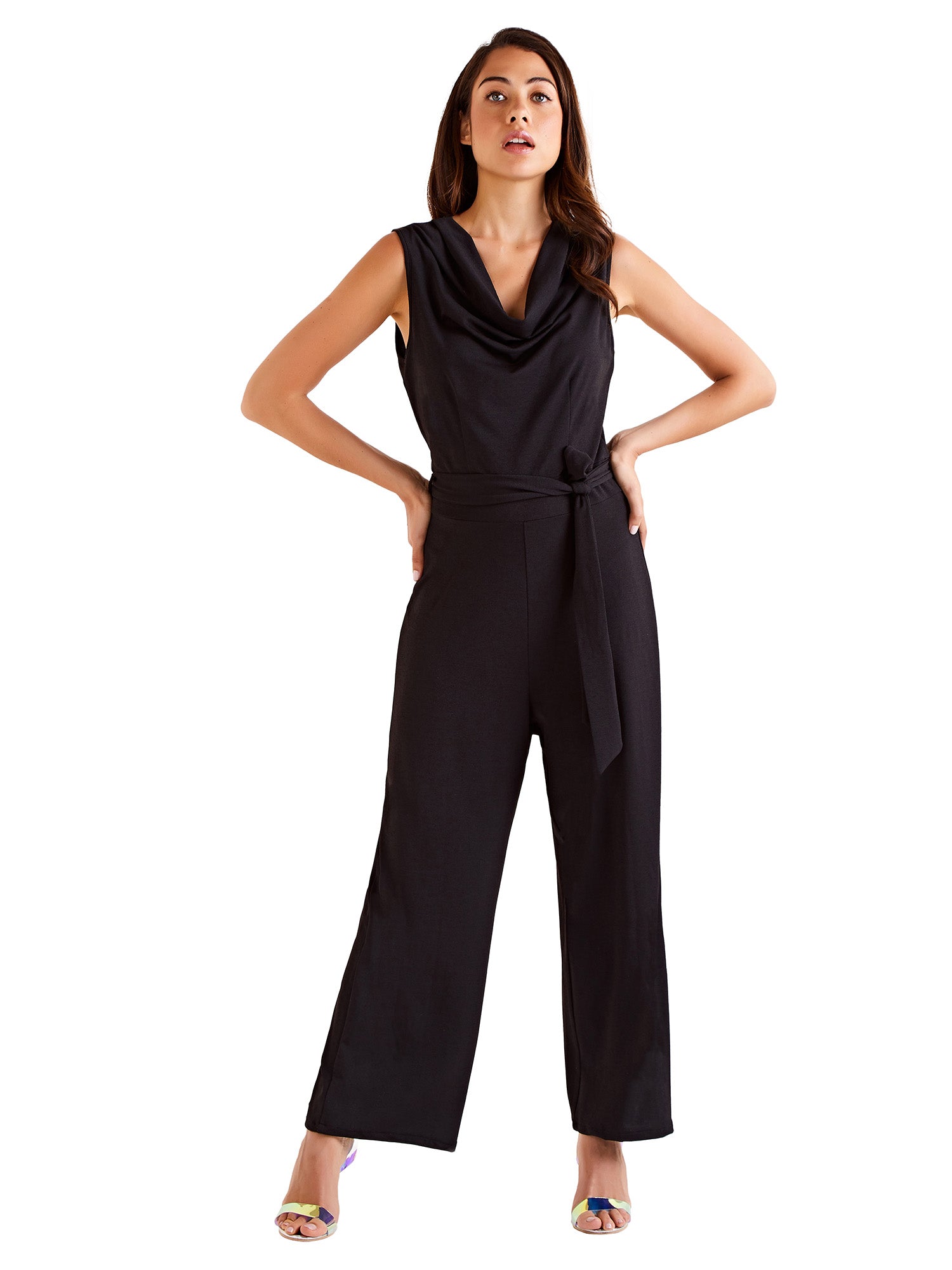 Cowl Neck Sleeveless Jumpsuit – Iska Clothing