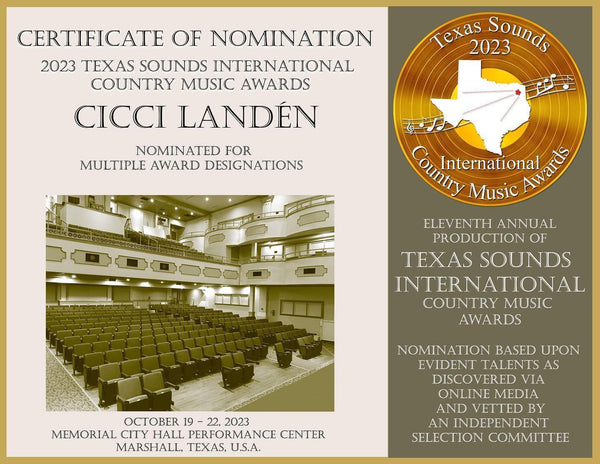 Certificate of nomination Cicci Landen