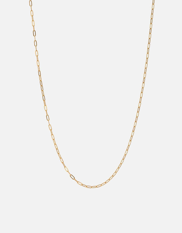 14K Gold 3.6MM Link Paperclip Link Chain Necklace, 20