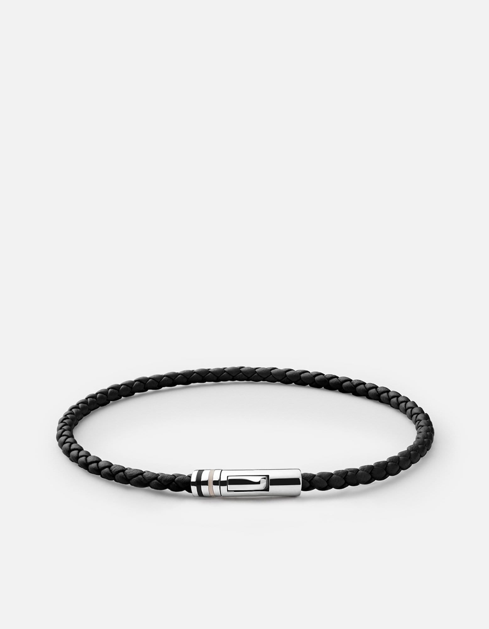 Image of Juno Leather Bracelet, Sterling Silver
