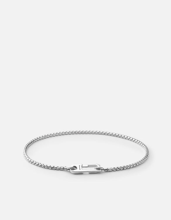 Volt Link Paper Clip Bracelet, Sterling Silver