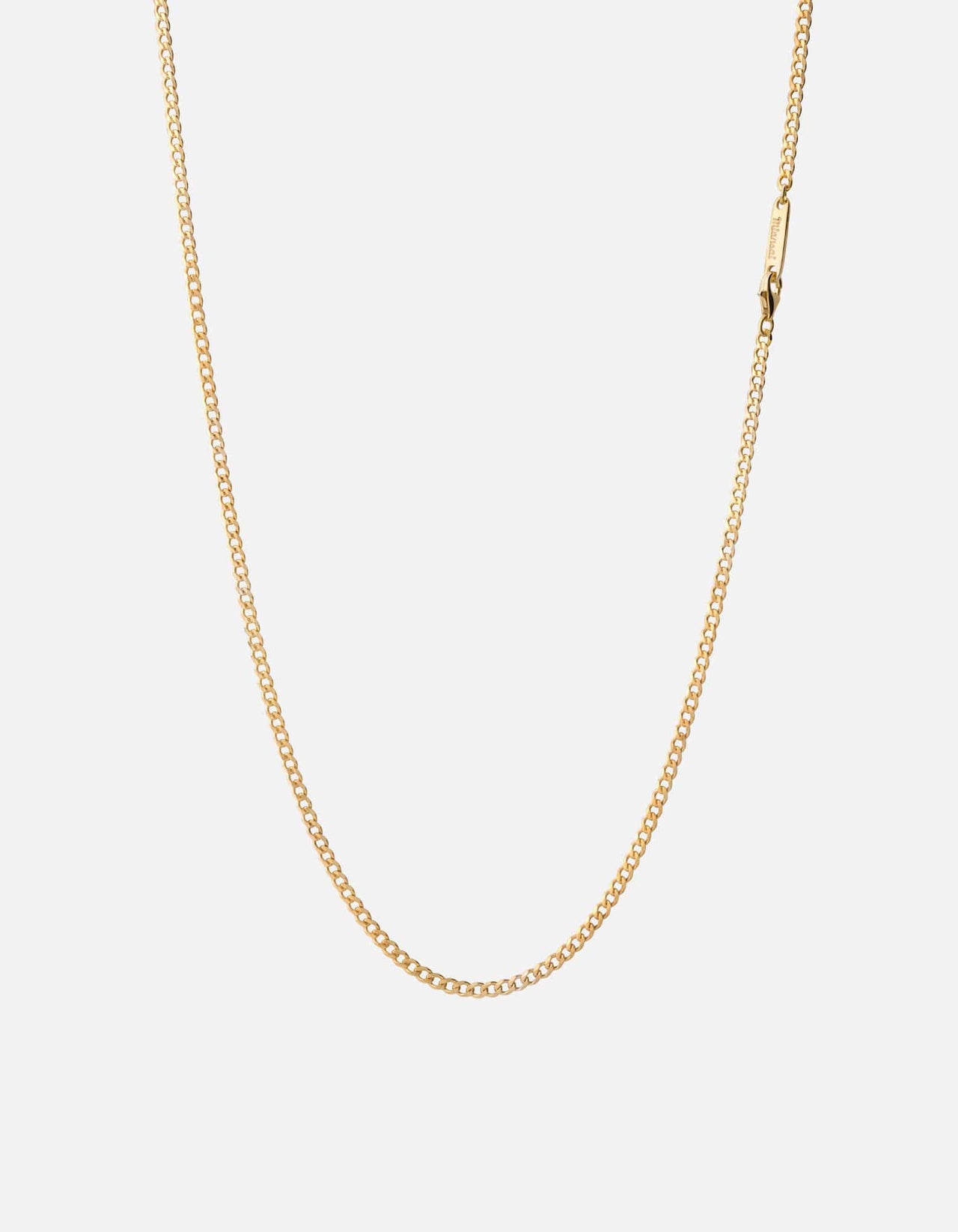 3mm Cuban Chain Necklace, Gold | Men's 