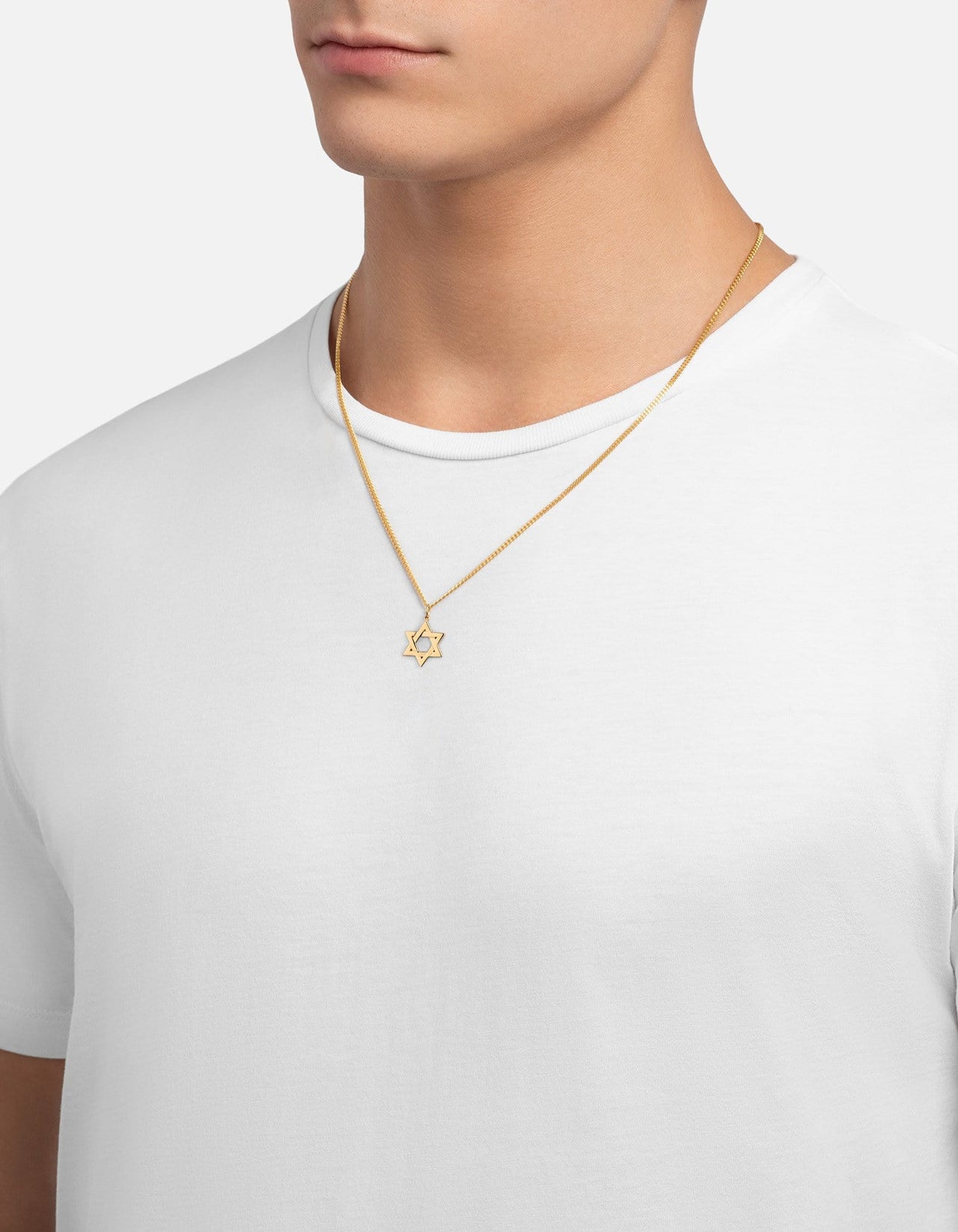 star of david gold necklace mens