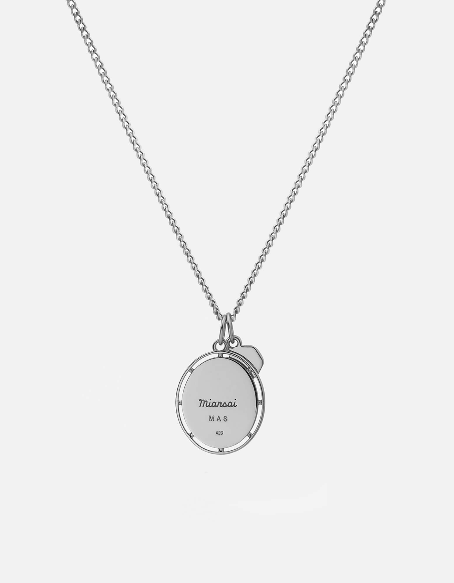 Divini Pendant Necklace, Matte Silver