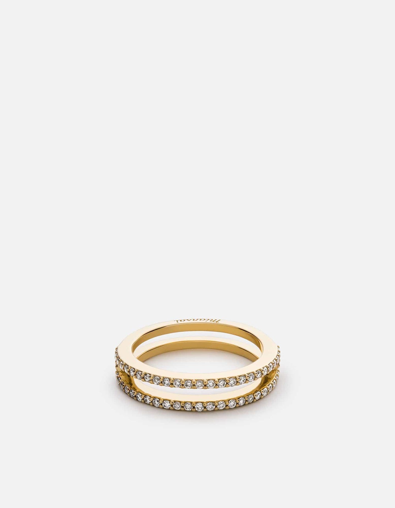 Split Layer Ring, 14k Yellow Gold w/Pave | Women's Rings | Miansai