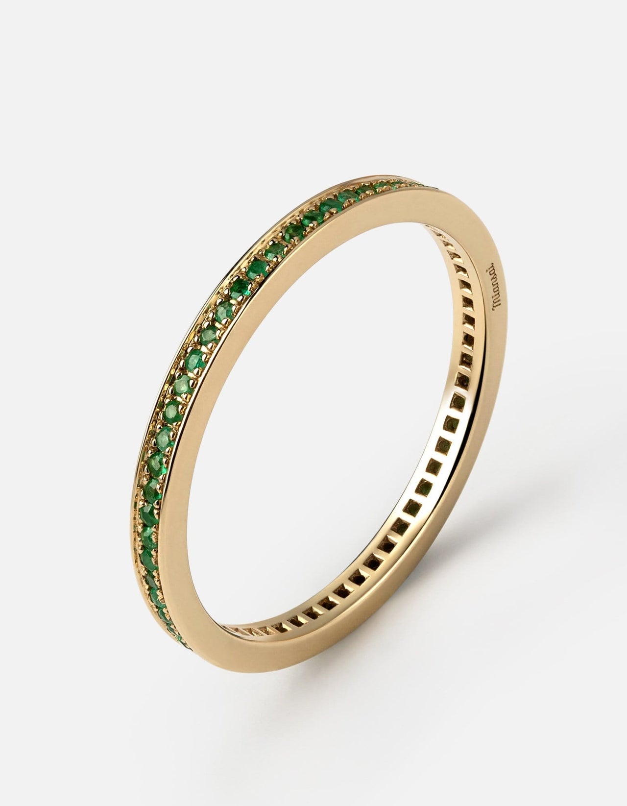 Eclipse Band Ring, 14k Gold/Emeralds | Men's Rings | Miansai