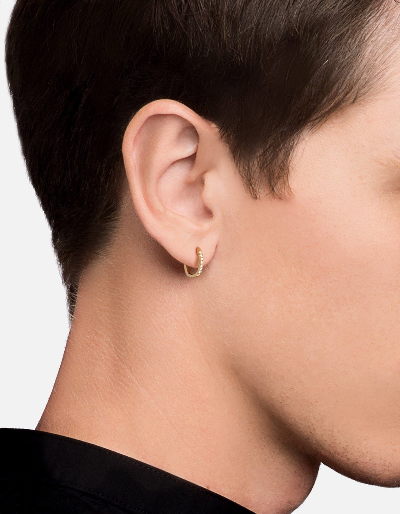 small gold hoop earrings for men