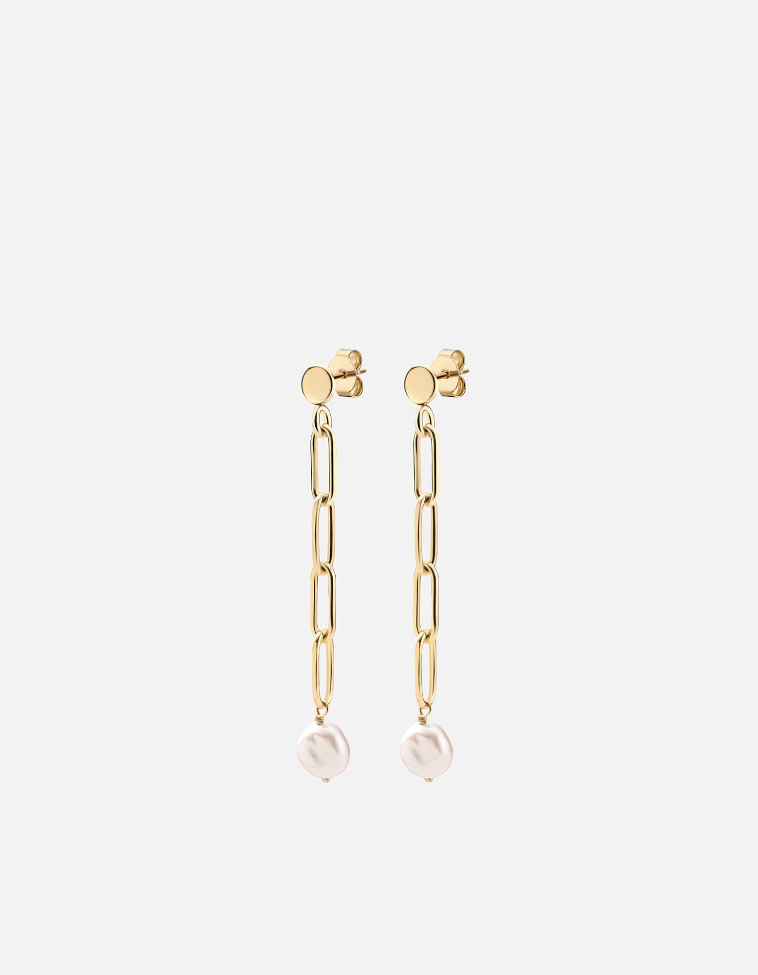 Image of Imani Pearl Earrings, Gold Vermeil