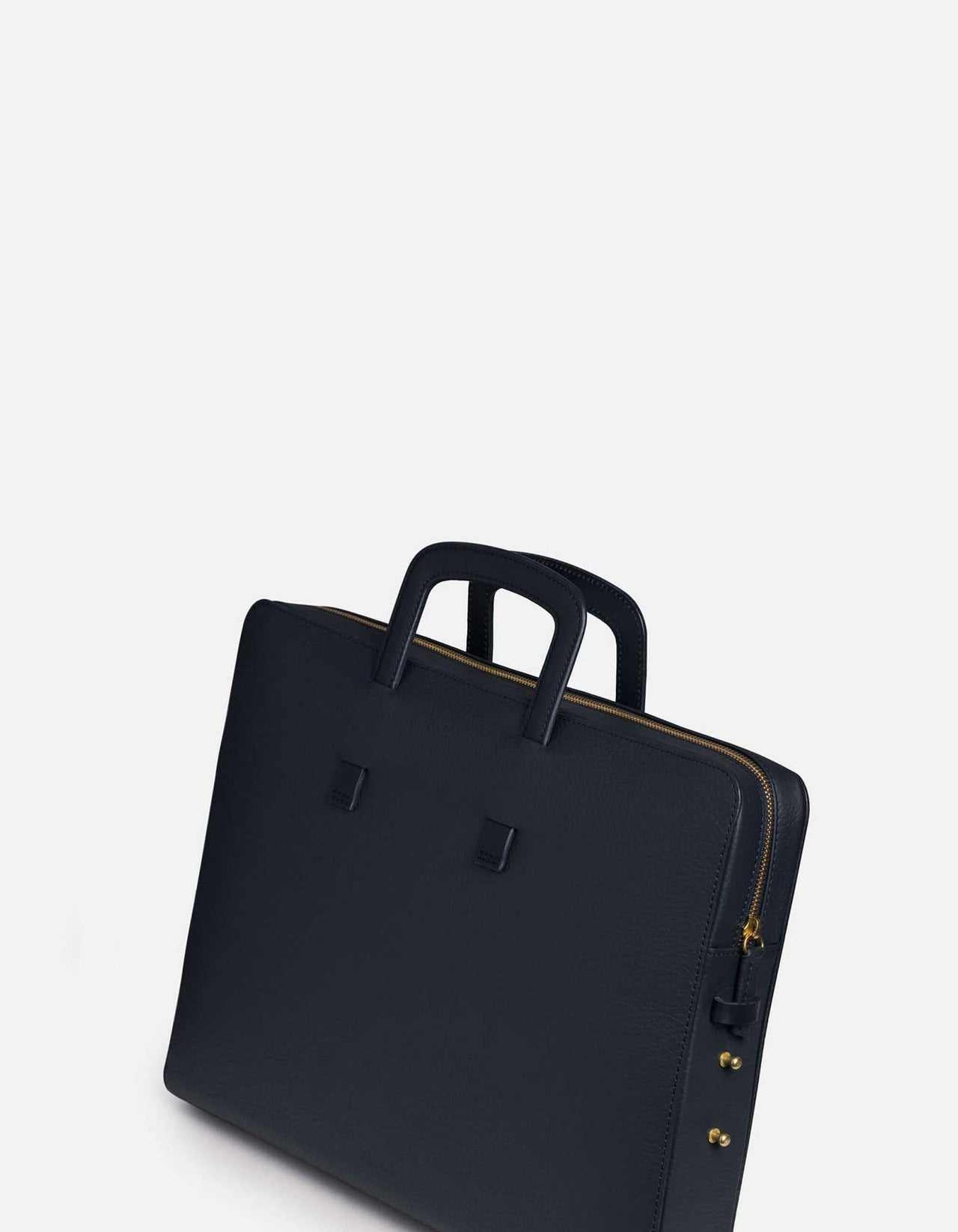 Slim Briefcase, Textured Navy Blue | Men&#39;s Leather Bags | Miansai