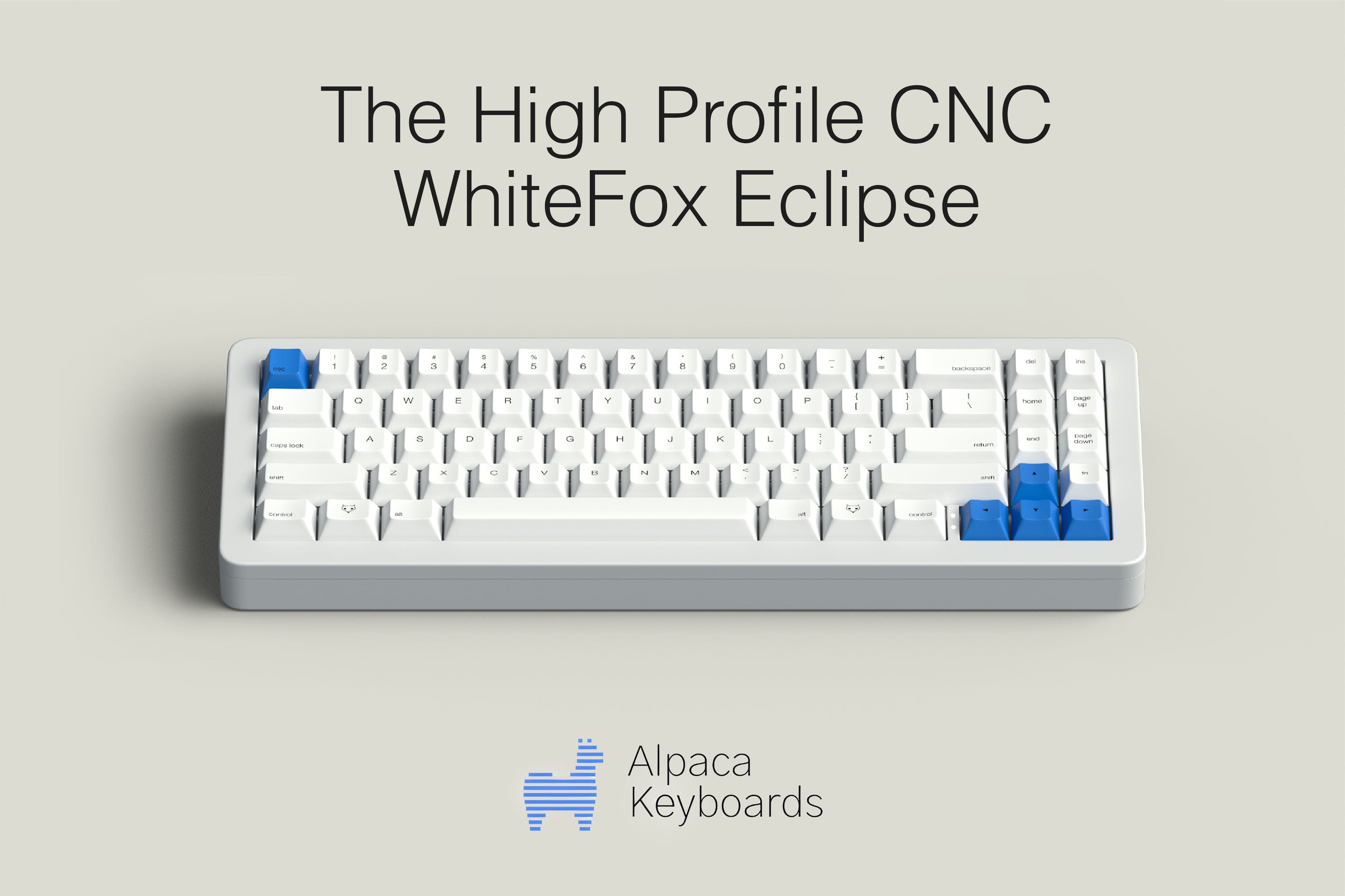 WhiteFox Eclipse Mechanical Keyboard - Aluminum High Profile CNC Aluminum High Profile