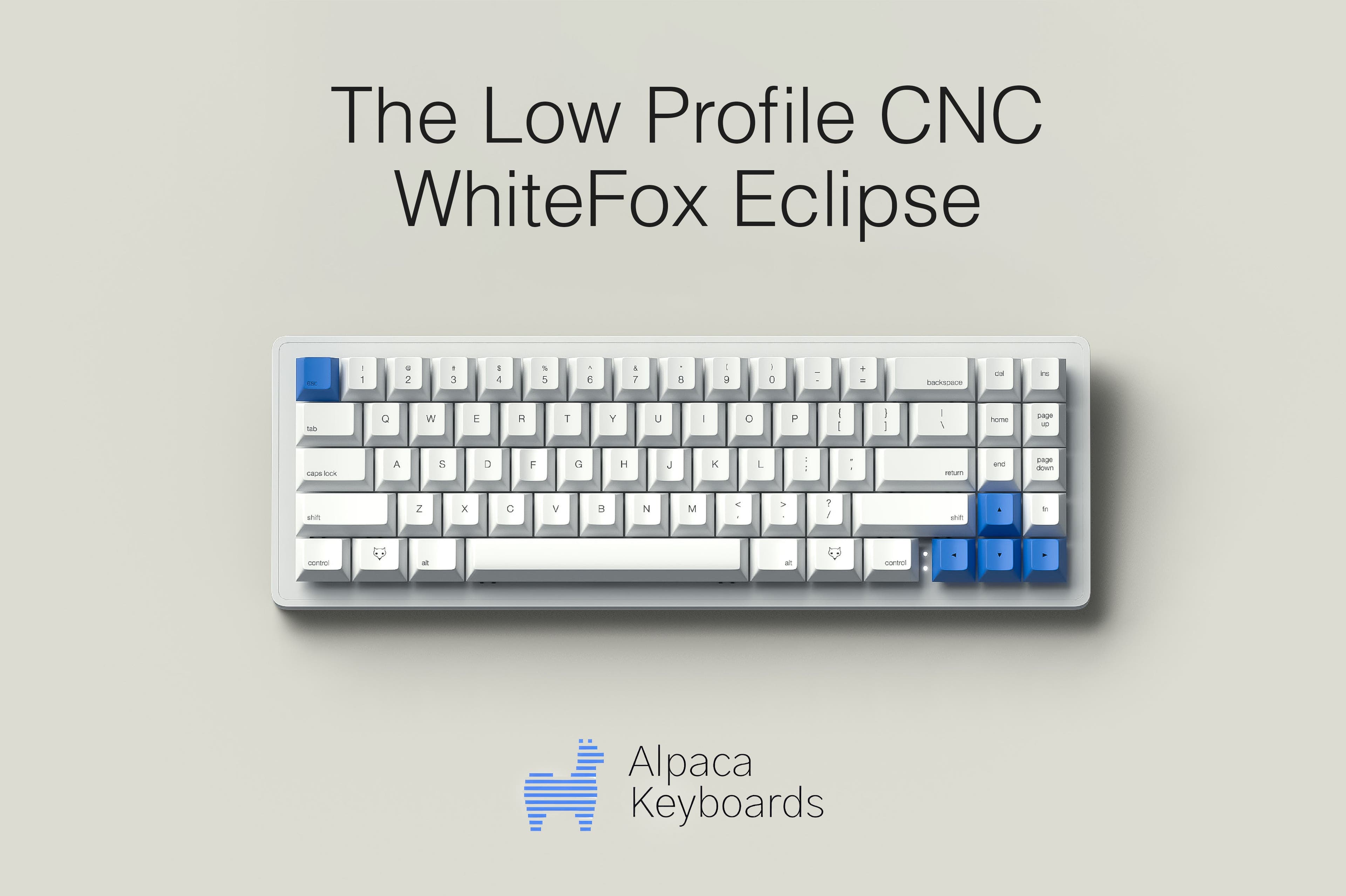 WhiteFox Eclipse Mechanical Keyboard - Aluminum Low Profile CNC Aluminum Low Profile