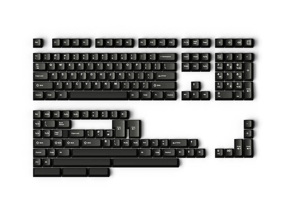 white on black pbt