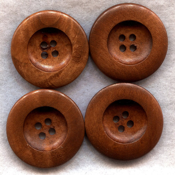 1 inch brown buttons