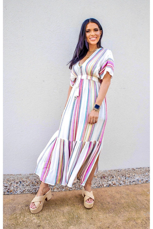 Tiered To Heaven Satin Maxi Dress