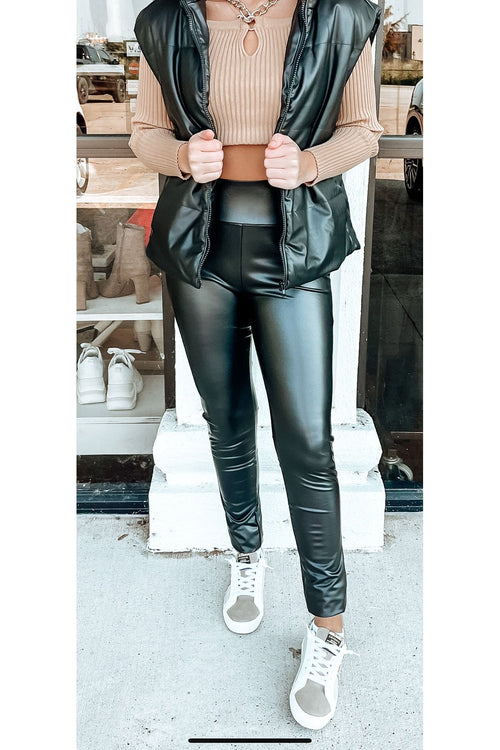 Leather Leggings Outfit Ideas - Lipgloss and Crayons