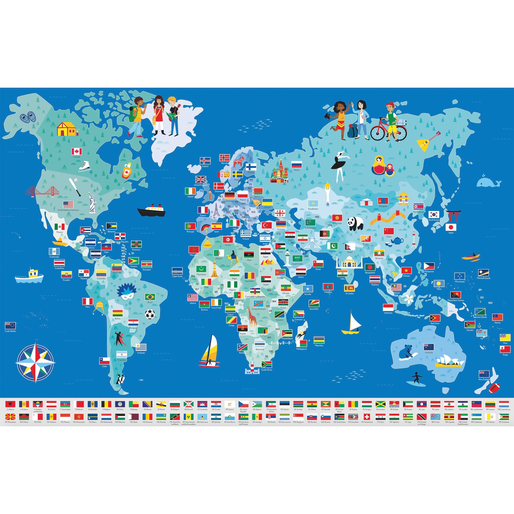 world flags map