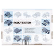 Robotis Bioloid Stem box back in white showing 16 robot project builds.