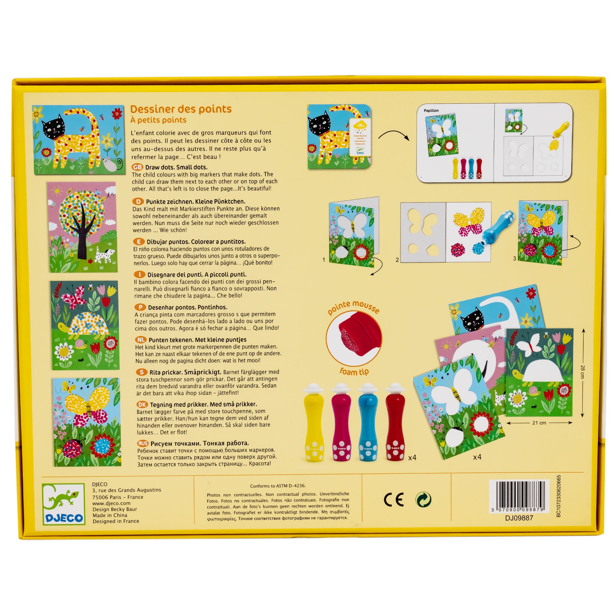 DJECO Small Dots Mess-Free Painting Set