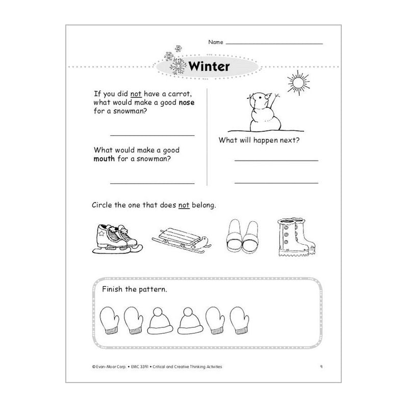 critical thinking activities for grade 1