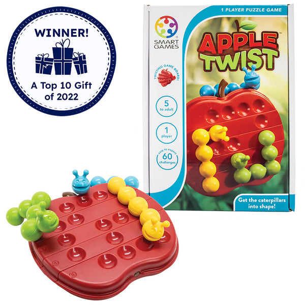  SmartGames Apple Twist Travel Puzzle Game with 60 Challenges  for Ages 5 - Adult : Toys & Games