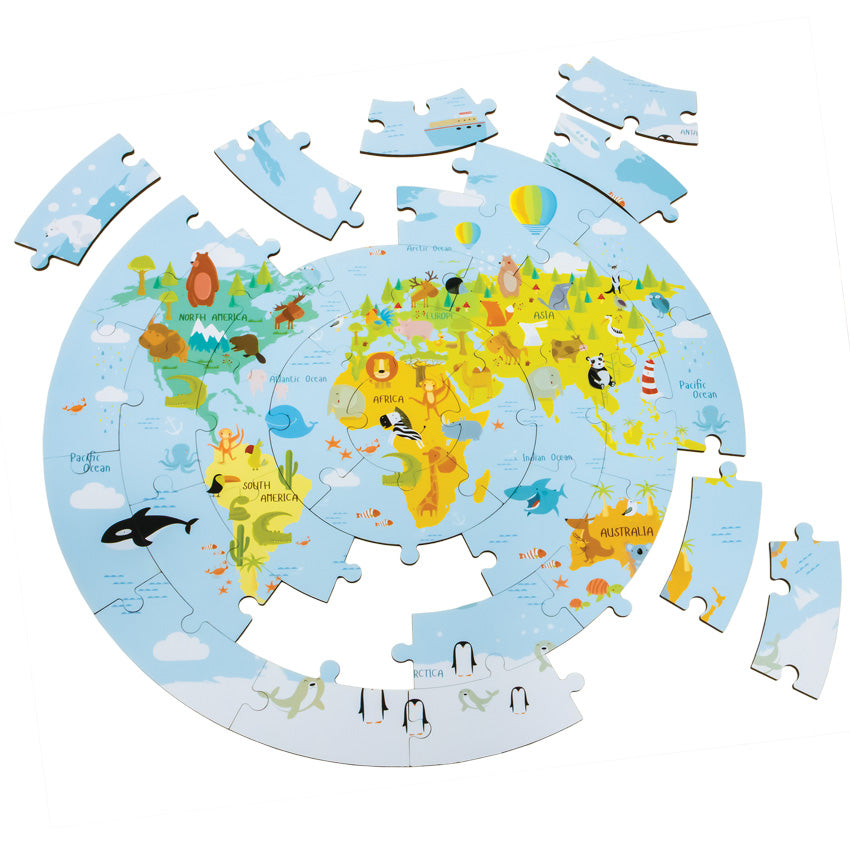 Kids World Map Puzzle