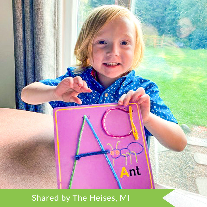 Learning to write letters with Wikki Stix {101 Ways to Teach the