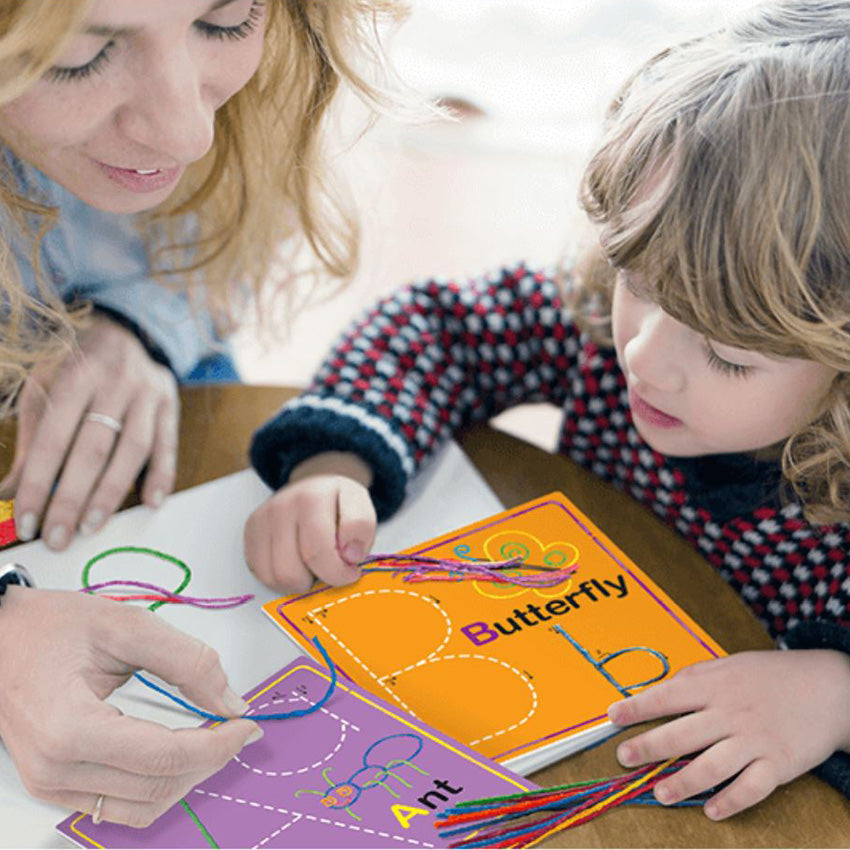 Learning to write letters with Wikki Stix {101 Ways to Teach the