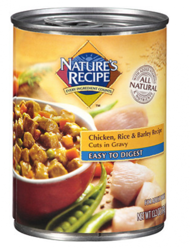 Nature's Recipe Easy to Digest Chicken Rice and Barley Cuts in Gravy Canned Dog Food