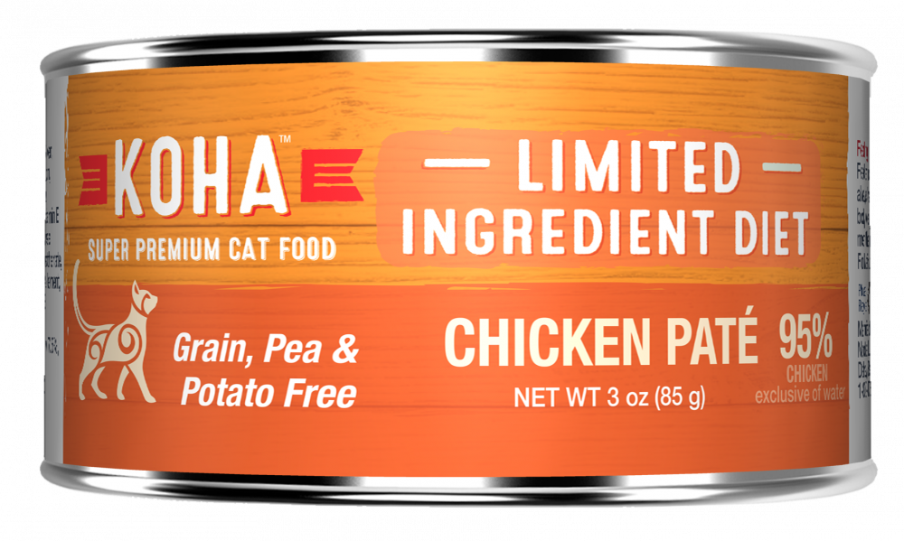 KOHA Grain & Potato Free Limited Ingredient Diet Chicken Pate Canned Cat Food - 5.5-oz, case of 