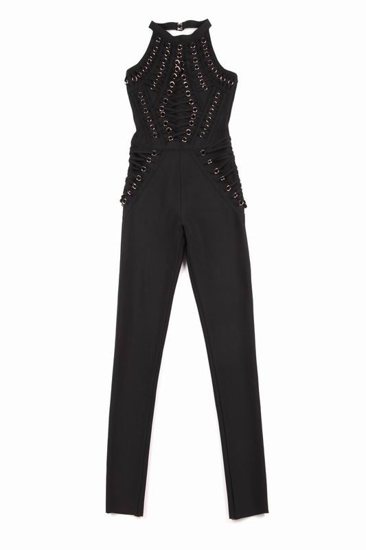 black bodycon jumpsuit