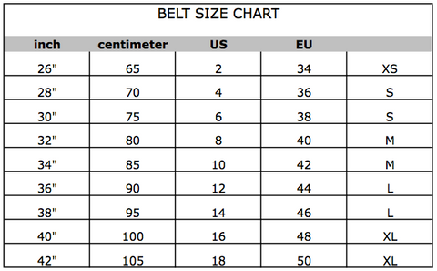 Asos Mens Belt Size Guide Chart | Paul Smith